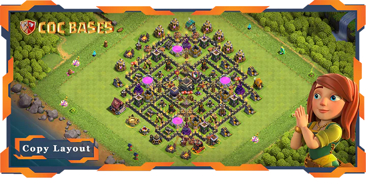 Top Farming Base TH9 with Link, Anti 2 Star, Anti Everything Layout – Clash of Clans (310)