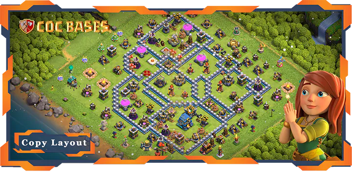 Top Farming Base TH12 with Link, Anti 3 Star Layout – Clash of Clans (375)