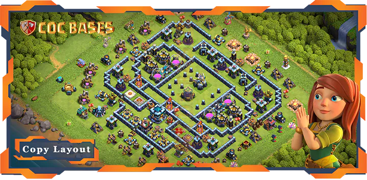 Top Farming Base TH13 with Link, Hybrid Layout – Clash of Clans (317)