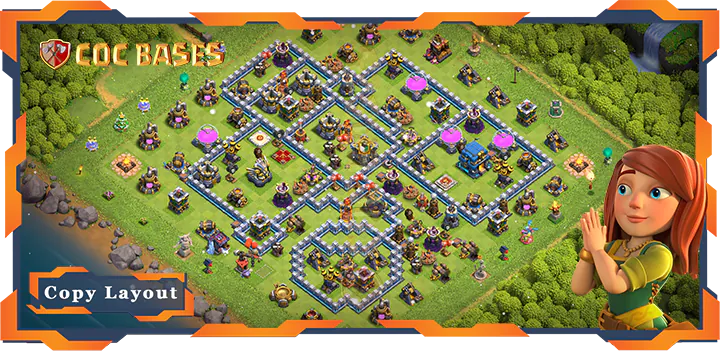 Top Farming Base TH12 with Link, Anti 3 Star Layout – Clash of Clans (371)