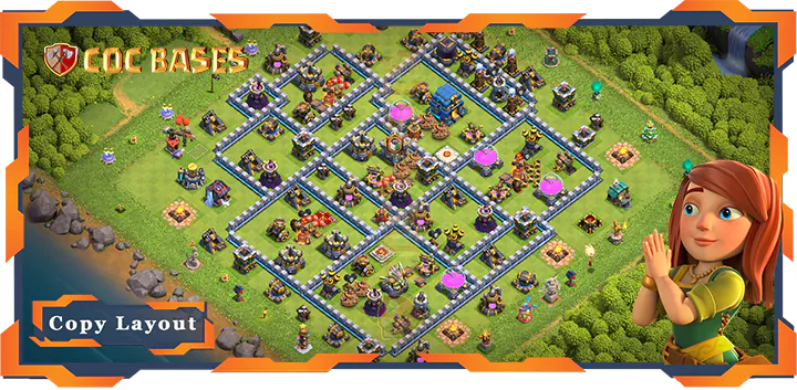 Top Farming Base TH12 with Link, Hybrid, Anti Everything Layout – Clash of Clans (410)