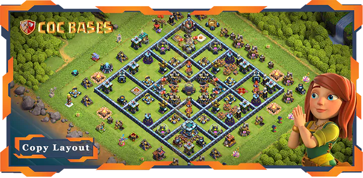 Top Farming Base TH13 with Link, Anti Everything Layout – Clash of Clans (342)