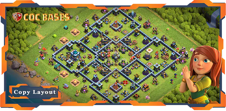 Top Farming Base TH13 with Link, Hybrid Layout – Clash of Clans (362)