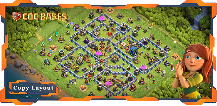 Top Farming Base TH12 max level with Link, Anti 3 Star Anti Everything Layout – Clash of Clans (345)