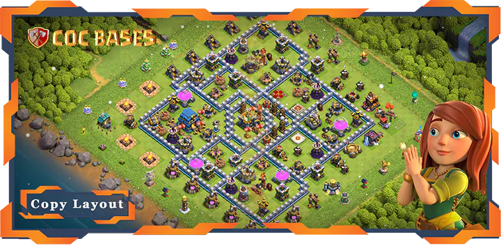 Top Farming Base TH12 with Link, Anti 3 Star Layout – Clash of Clans (397)