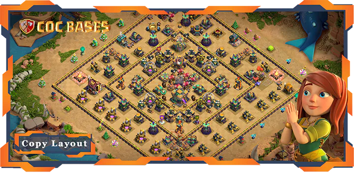 Top Farming Base TH14 with Link, Anti 3 Star Layout – Clash of Clans (345)