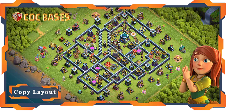 Top Farming Base TH13 with Link, Anti Everything Layout – Clash of Clans (329)