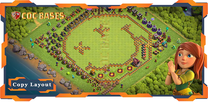 Top Troll Base TH10 with Link, Funny Layout – Clash of Clans (476)