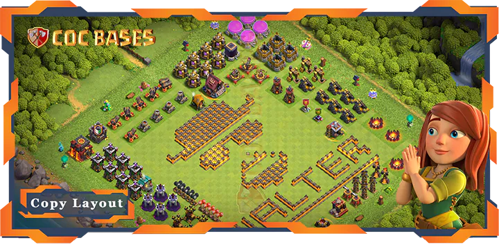Top Troll Base TH10 with Link, Funny Layout – Clash of Clans (432)