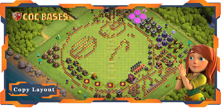 Top Troll Base TH10 with Link, Funny Layout – Clash of Clans (456)