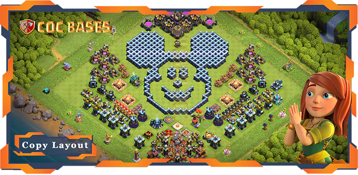 Top Troll Base TH13 max level with Link, Funny Layout – Clash of Clans (319)