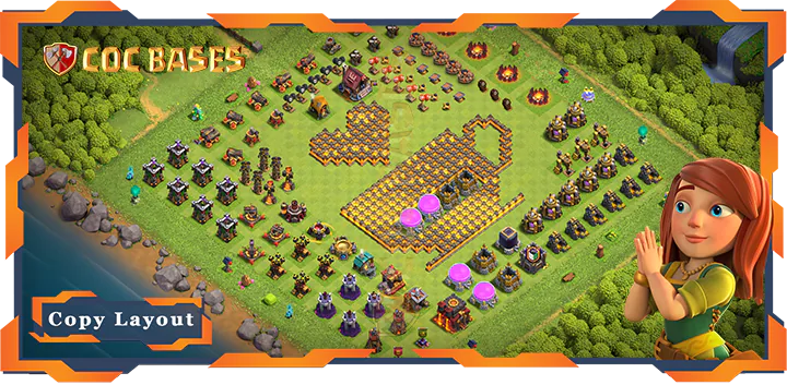 Top Troll Base TH10 with Link, Funny Layout – Clash of Clans (434)