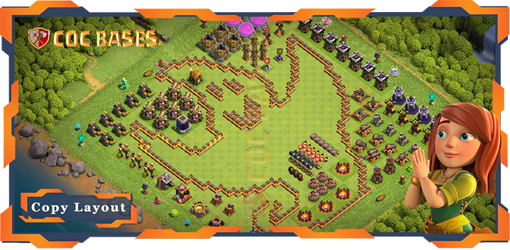 Top Troll Base TH10 with Link, Funny Layout – Clash of Clans (459)