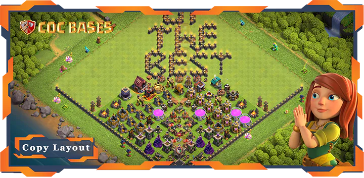 Top Troll Base TH9 max level with Link, Funny Layout – Clash of Clans (281)