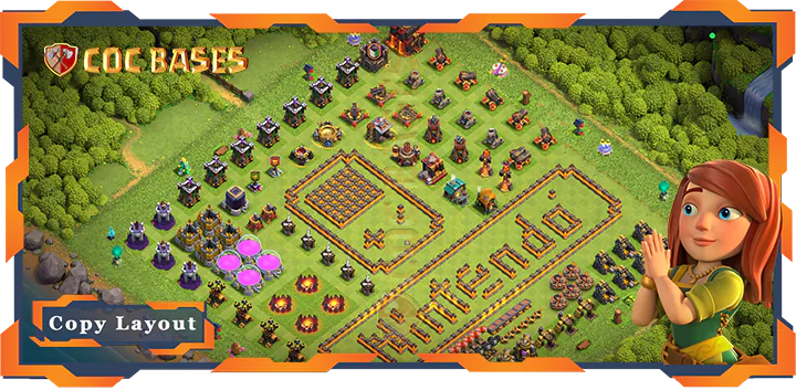 Top Troll Base TH10 with Link, Funny Layout – Clash of Clans (474)