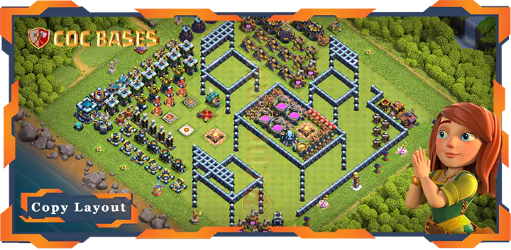 Top Troll Base TH13 with Link, Funny Layout – Clash of Clans (322)