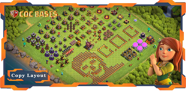 Top Troll Base TH10 with Link, Funny Layout – Clash of Clans (436)