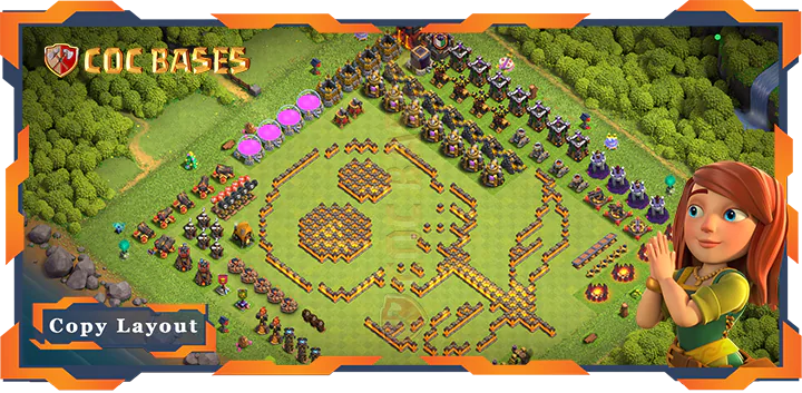 Top Troll Base TH10 with Link, Funny Layout – Clash of Clans (486)