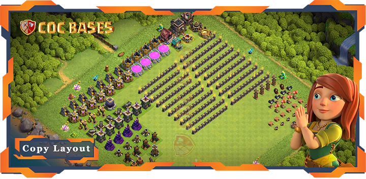 Top Troll Base TH9 with Link, Funny Layout – Clash of Clans (278)