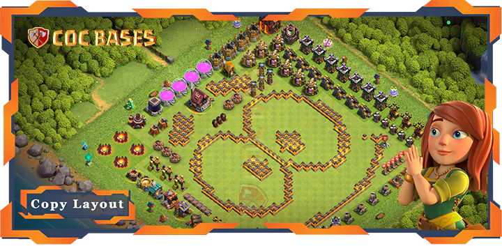 Top Troll Base TH10 with Link, Funny Layout – Clash of Clans (494)