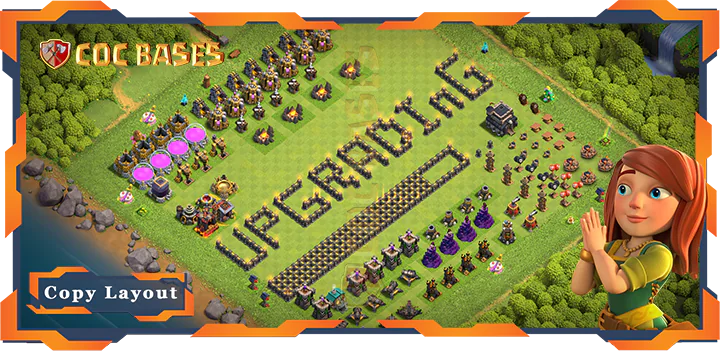 Top Troll Base TH9 with Link, Funny Layout – Clash of Clans (305)