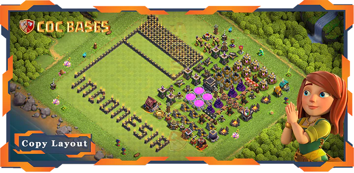 Top Troll/Funny Base TH9 with Link, Funny Layout – Clash of Clans (277)