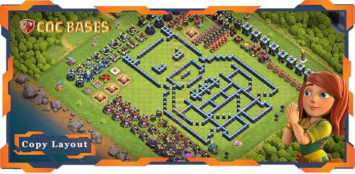 Top Troll/Funny Base TH13 with Link, Funny Layout – Clash of Clans (323)