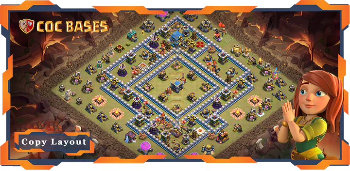 Top War Base TH12 with Link, Defense Layout – Clash of Clans (401)