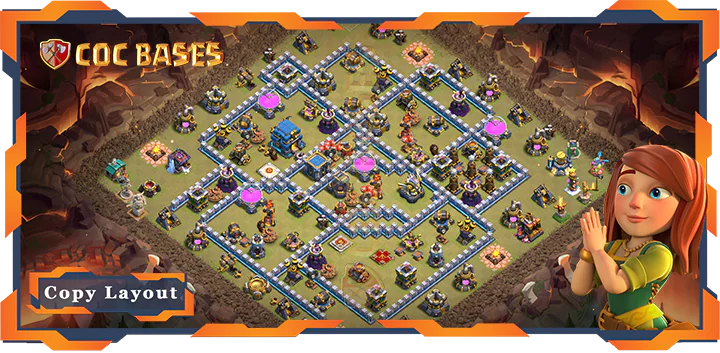 Top War Base TH12 with Link, Anti Everything Layout – Clash of Clans (373)