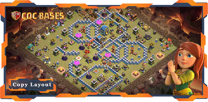 Top War Base TH12 max level with Link – Clash of Clans (353)