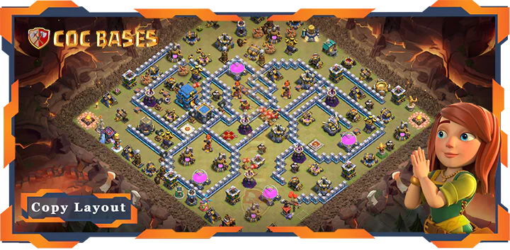 Top War Base TH12 with Link, Anti 2 Star, Anti Everything Layout – Clash of Clans (380)