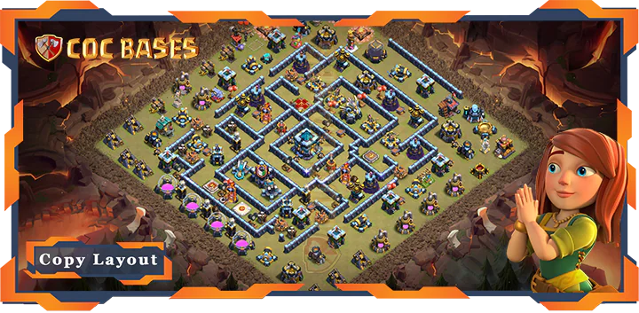 Top War Base TH13 with Link, Anti 3 Star, Anti Everything Layout – Clash of Clans (326)