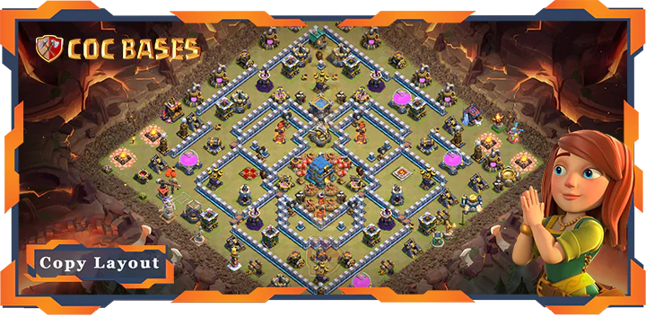 Top War Base TH12 with Link, Legend League, Anti Everything, Defense Layout – Clash of Clans (376)