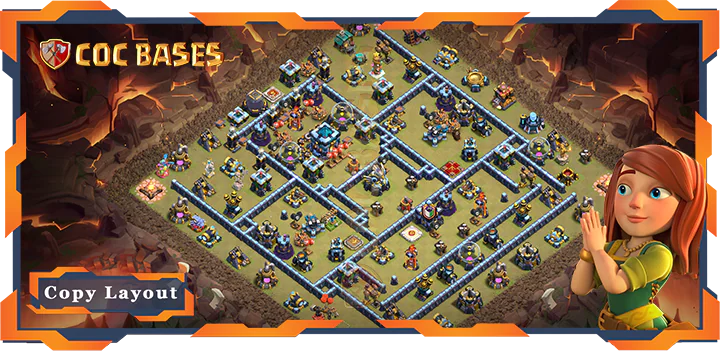 Top War Base TH13 with Link, Anti 3 Star, Anti Everything Layout – Clash of Clans (381)