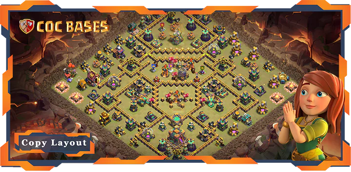 Top War Base TH14 with Link, Anti Everything, Anti 3 Star Layout – Clash of Clans (327)