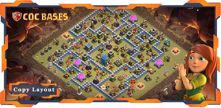 Top War Base TH12 max level with Link – Clash of Clans (405)