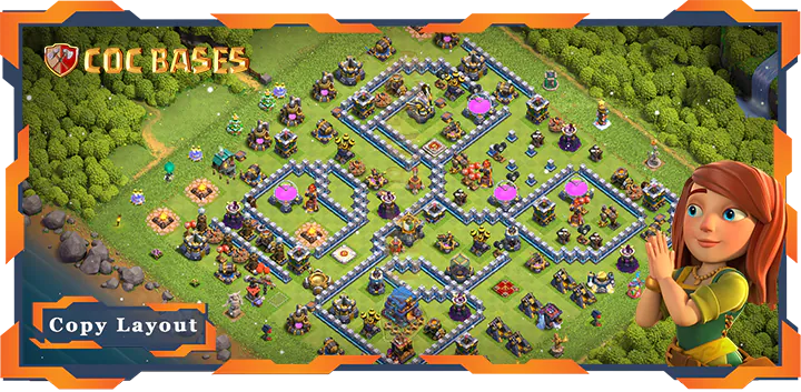 Top War Base TH12 with Link, Anti 2 Star, Defense Layout – Clash of Clans (393)