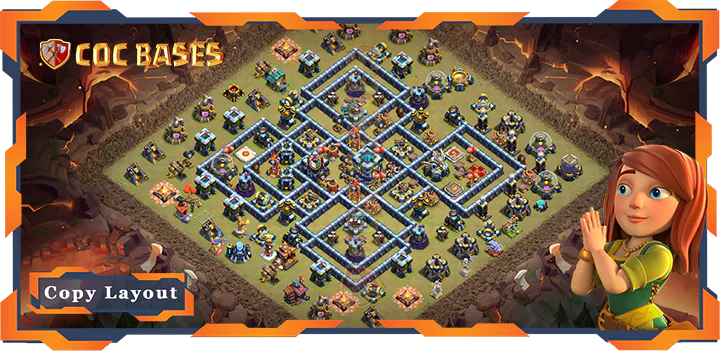 Top War Base TH13 with Link, Anti 3 Star, Anti Everything Layout – Clash of Clans (343)