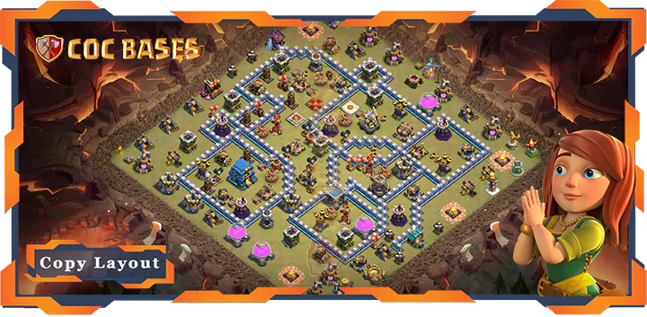 Top War Base TH12 with Link, Anti 3 Star Layout – Clash of Clans (389)