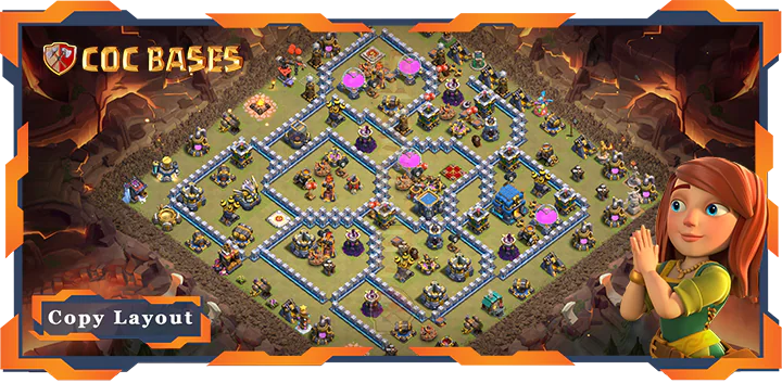 Top War Base TH12 max level with Link, Hybrid, Defense Layout – Clash of Clans (364)
