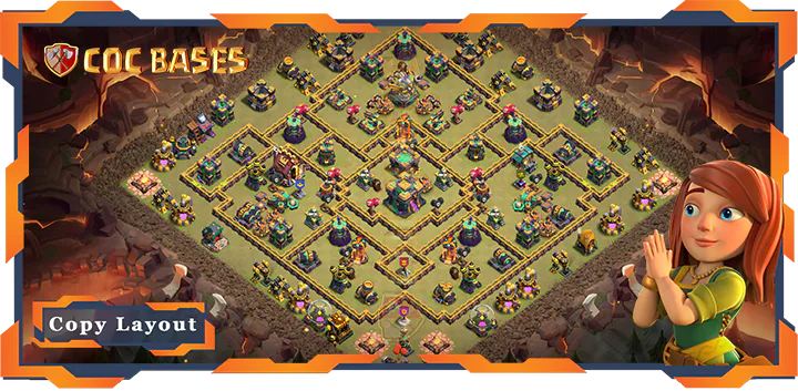 Top War Base TH14 with Link, Anti 2 Star, Legend League Layout – Clash of Clans (346)