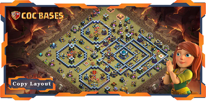 Top War Base TH13 with Link, Anti 3 Star Anti Everything Layout – Clash of Clans (361)