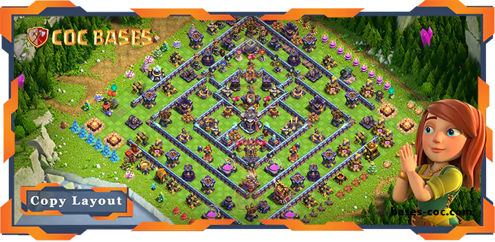 Top Base TH15 with Link, Anti 3 Star Layout – Clash of Clans (174)