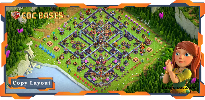 Top Base TH15 with Link, Anti 2 Star, Legend League Layout – Clash of Clans (187)