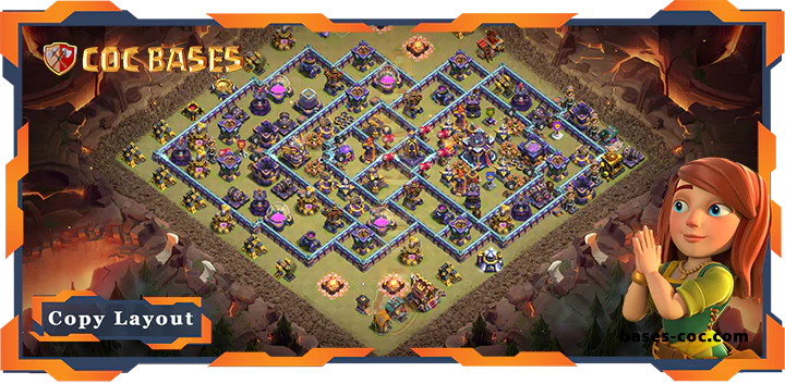 Top Base TH15 with Link, War/CWL, Defense Layout – Clash of Clans (168)