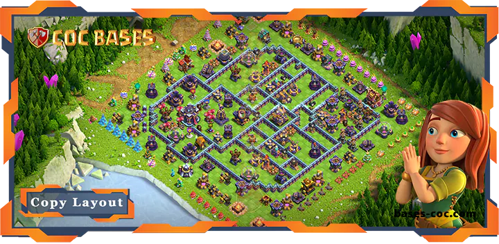 Top Base TH15 with Link, Anti 3 Star, Anti Everything Layout – Clash of Clans (218)