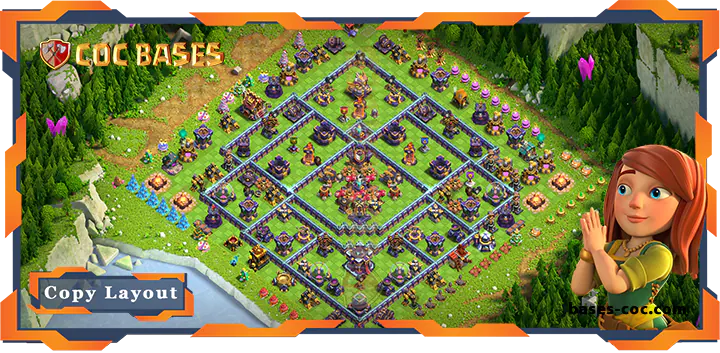 Top Base TH15 with Link, Farming Layout – Clash of Clans (209)