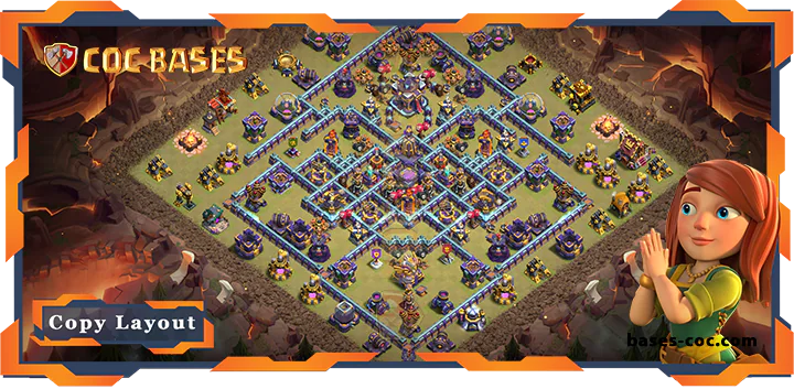 Top Base TH15 with Link, War/CWL, Anti 3 Star Layout – Clash of Clans (215)