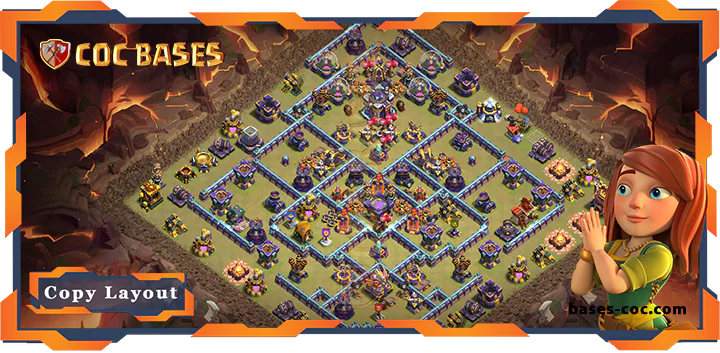 Top Base TH15 with Link, War CWL, Anti 2 Star Layout – Clash of Clans (214)