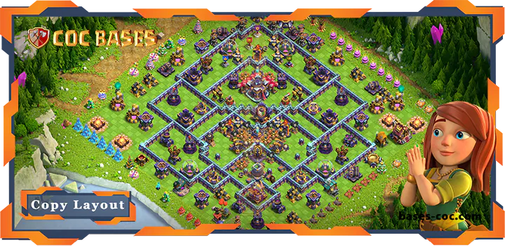 Top Base TH15 with Link, Farming, Anti Everything Layout – Clash of Clans (212)